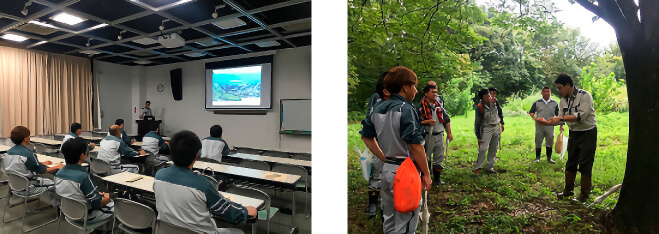 埼玉県自然学習センター（北本自然観察公園）での研修