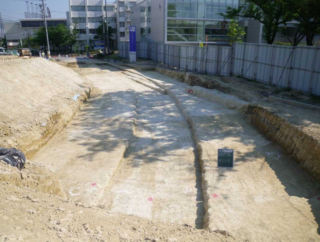 長湫南部土地区画整理事業 8-4号擁壁地盤改良工事完了(終点)