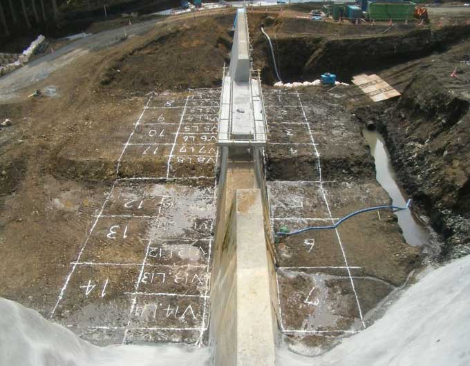 着手前全景(区割り後)