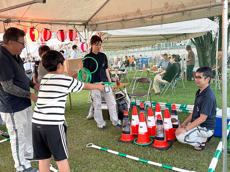 『カラーコーン輪投げ』で建設業をしっかりPR♪