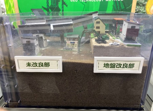 こちらが液状化実験装置！