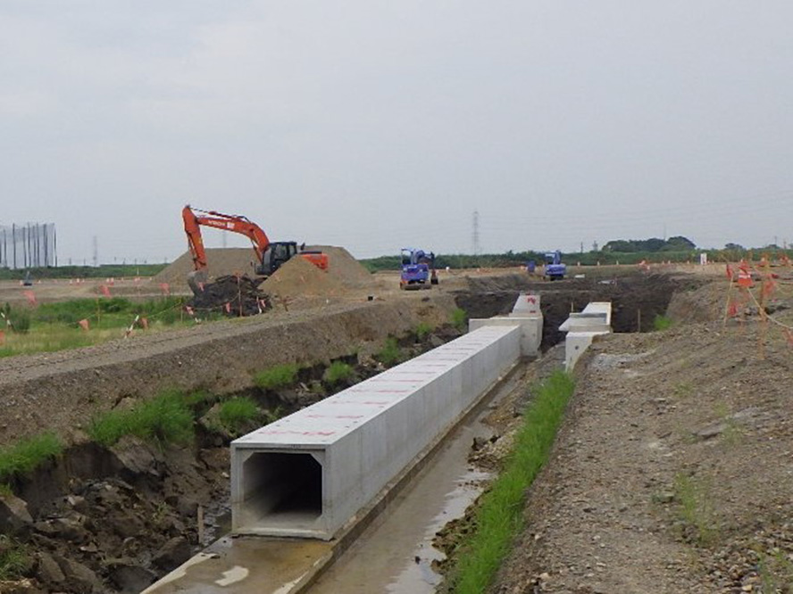 南河田工業用地排水路付替工事