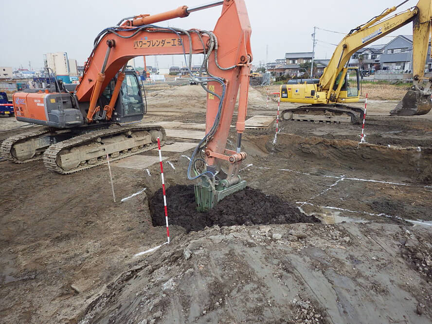 施工事例 盛土のすべり破壊防止