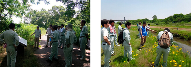 自然共生研究センターでの河川整備に関する研修
