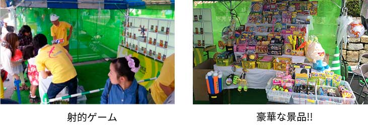 射的ゲーム、豪華な景品