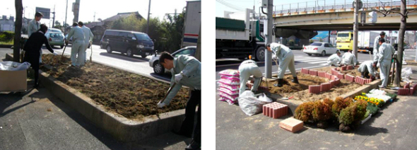 本社のみんなで手分けして作業開始