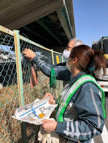 ゴミを捨てないことを呼びかける看板を設置01